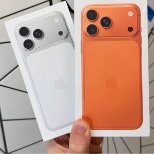 Apple iPhone in Silver and Orange